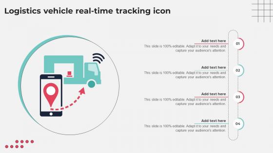 Logistics Vehicle Real Time Tracking Icon