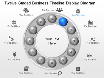 Lq twelve staged business timeline display diagram powerpoint template