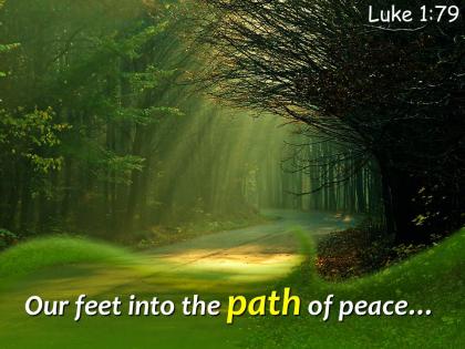 Luke 1 79 our feet into the path powerpoint church sermon