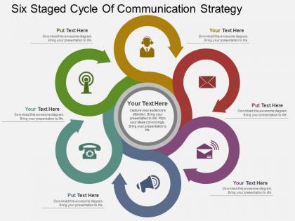 Lw six staged cycle of communication strategy flat powerpoint design