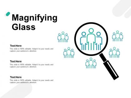 Magnifying glass capture h78 ppt powerpoint presentation portfolio grid