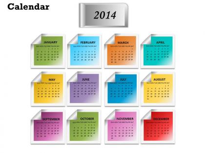 Make 2014 calendar the best business year template and powerpoint slide for planning