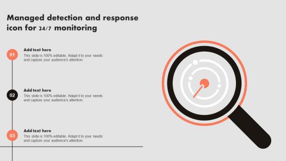 Managed Detection And Response Icon For 24 7 Monitoring