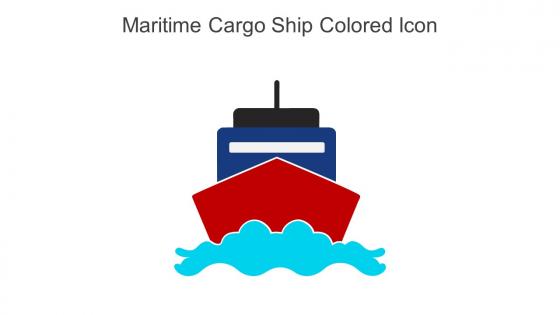 Maritime Cargo Ship Colored Icon in powerpoint pptx png and editable eps format