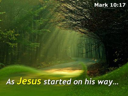 Mark 10 17 as jesus started on his way powerpoint church sermon