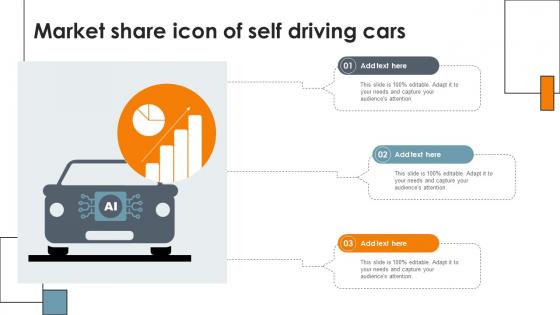 Market Share Icon Of Self Driving Cars