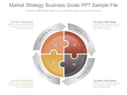 Market strategy business goals ppt sample file