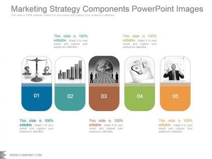 Marketing strategy components powerpoint images