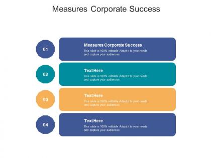 Measures corporate success ppt powerpoint presentation layouts outfit cpb