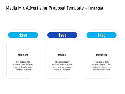 Media mix advertising proposal template financial ppt powerpoint presentation layouts model