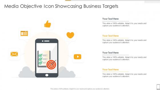 Media Objective Icon Showcasing Business Targets