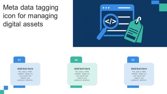 Meta Data Tagging Icon For Managing Digital Assets