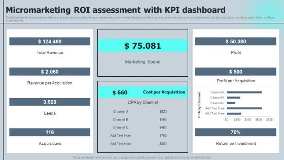 Micromarketing ROI Assessment With KPI Dashboard Macro VS Micromarketing Strategies MKT SS V