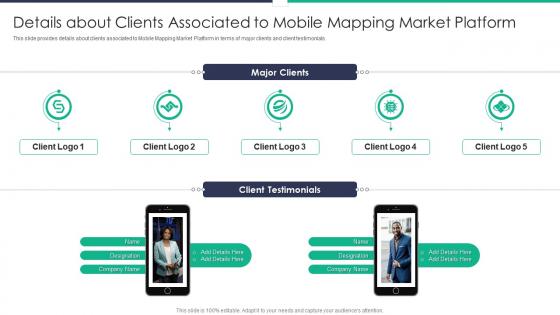 Mobile mapping market industry details about clients associated to mobile mapping market platform