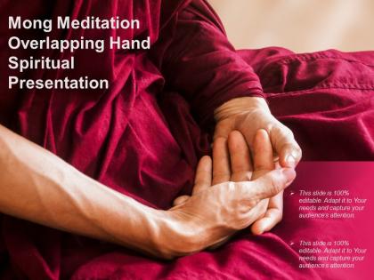 Mong meditation overlapping hand spiritual presentation