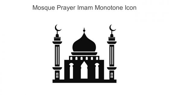 Mosque Prayer Imam Monotone Icon In Powerpoint Pptx Png And Editable Eps Format