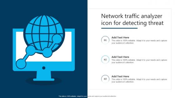 Network Traffic Analyzer Icon For Detecting Threat