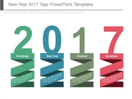 New year 2017 tags powerpoint templates