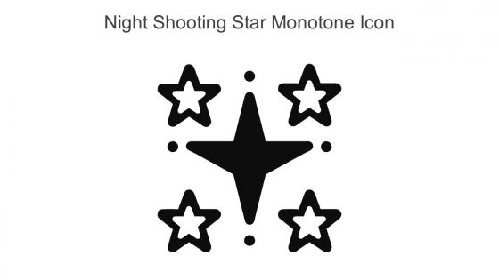 Night Shooting Star Monotone Icon In Powerpoint Pptx Png And Editable Eps Format