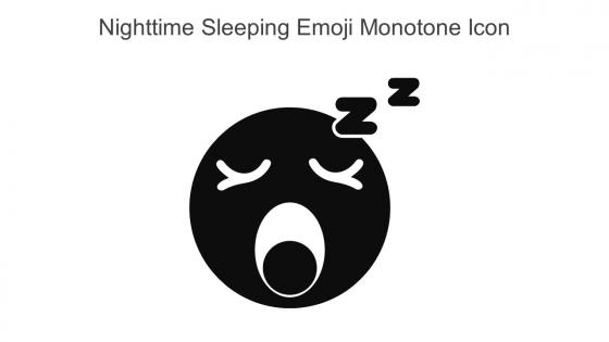 Nighttime Sleeping Emoji Monotone Icon In Powerpoint Pptx Png And Editable Eps Format