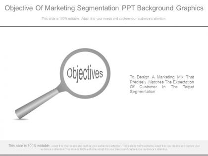 Objective of marketing segmentation ppt background graphics