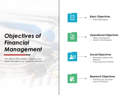 Objectives of financial management operational objectives ppt powerpoint slides