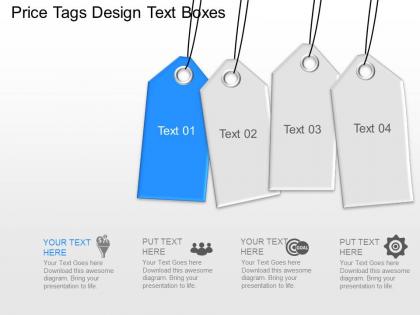 Oh price tags design text boxes powerpoint template