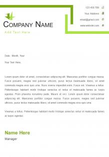 One page event management letterhead design template