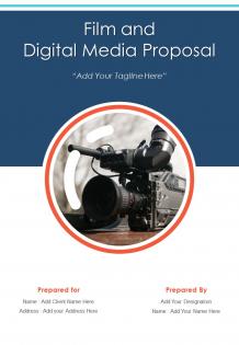 One pager film and digital media proposal template