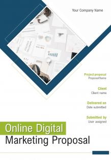 One pager online digital marketing proposal template