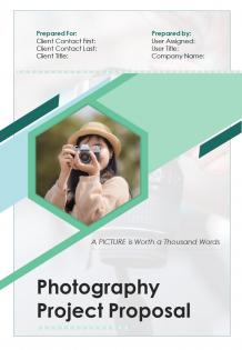 One pager photography project proposal template