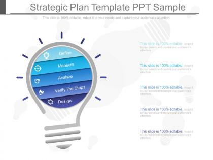 One strategic plan template ppt sample