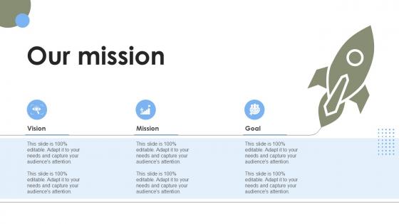 Our Mission Strategies To Improve User Onboarding Journey Ppt Information