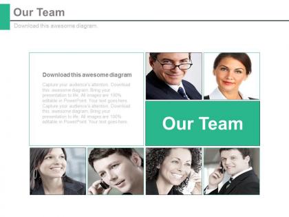 Our team introduction business communication strategy powerpoint slides