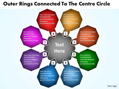 Outer rings conected to the centre circle business process templates ppt presentation slides 812