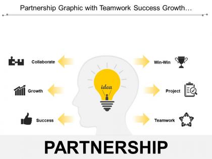 Partnership graphic with teamwork success growth and collaborate1