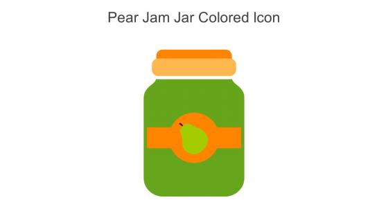 Pear Jam Jar Colored Icon In Powerpoint Pptx Png And Editable Eps Format