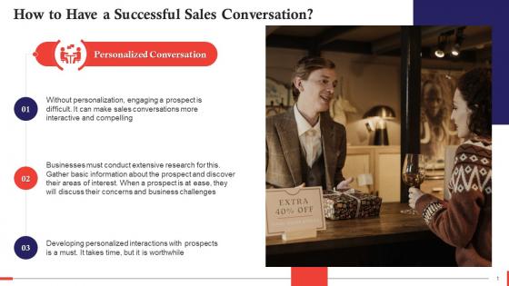 Personalized Conversation For A Successful Sales Conversation Training Ppt