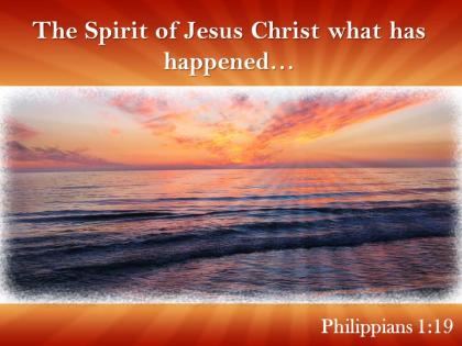 Philippians 1 19 the spirit of jesus christ powerpoint church sermon