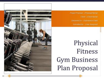 Physical fitness gym business plan proposal powerpoint presentation slides