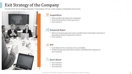 Pitch deck to raise funding from product crowdfunding exit strategy of the company