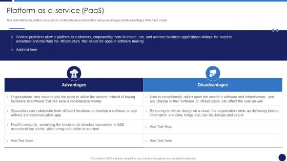 Platform As A Service PaaS Cloud Data Protection