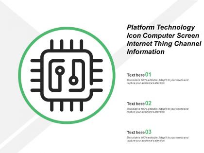 Platform technology icon gear computer screen internet thing channel information