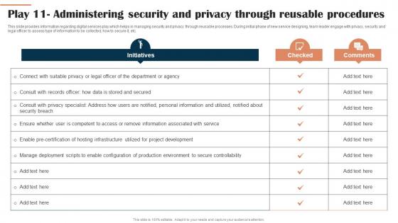 Play 11 Administering Security And Privacy Through Digital Hosting Environment Playbook