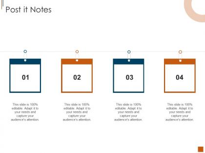 Post it notes elements and types of brand narrative structures ppt styles grid