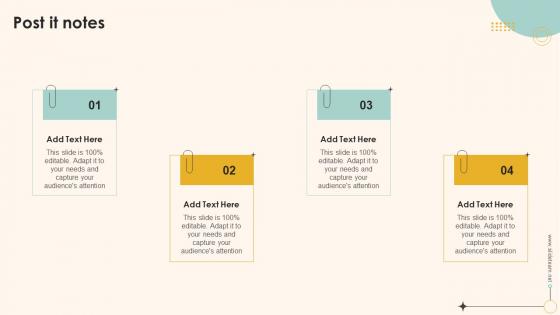 Post It Notes Enterprise Risk Management And Mitigation Plan