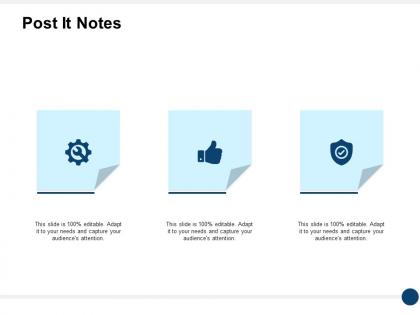 Post it notes gears and portfolio ppt powerpoint presentation file graphics