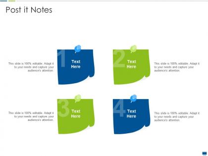 Post it notes project management training it ppt summary template