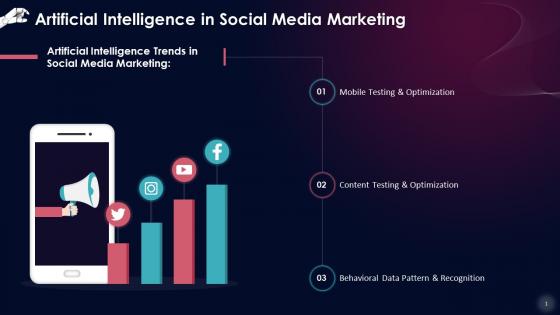 Power Of AI In Social Media Marketing Training Ppt