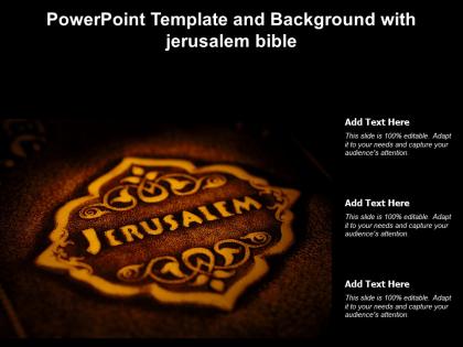 Powerpoint template and background with jerusalem bible